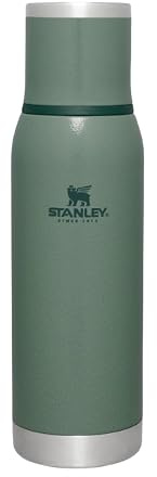 Stanley Adventure to-Go Thermal Flask 0.75L - 20 Hours Hot - 25 Hours Cold - Leakproof - Insulated Lid - BPA-Free Insulated Bottle - Dishwasher Safe - Coffee Flask - Hammertone Green