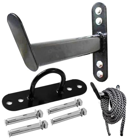 Soporte para cuerda de combate – Gancho de cuerda de alto rendimiento, abrazadera de pared robusta, cuerda de entrenamiento que ahorra espacio, soporte de almacenamiento funcional para gimnasios