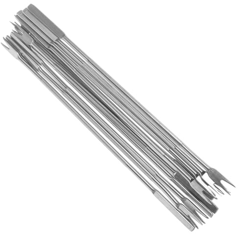 UKCOCO Set Ustensiles Cuisine Acier Inoxydable Pince à Crabe et Fourchettes à Fruits de Mer Multifonctions, 10 Pièces, Outil Polyvalent pour Déguster Noix et Crustacés