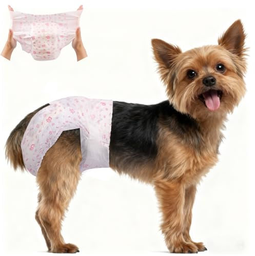 AUYAO Pañales Desechables Perro, 20PCS Hembra, Absorbente XS
