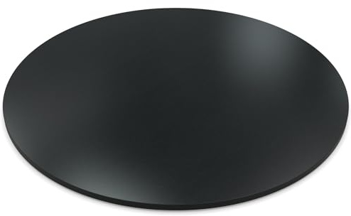 AUPROTEC Tischplatte 19mm rund Ø 400 mm Alux Schwarz Holzplatte melaminharzbeschichtet Spanplatte mit Umleimer ABS Kante Auswahl: 40 cm