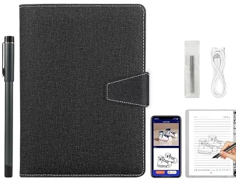 XNote AI Smart Pen and Paper Tablet, E-Ink Digital Notebook with Real-Time App Sync for Office Learning Meetings,Black