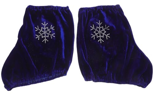 WRITWAA Couvre-Bottes De Patinage Housse De Protection Velours 1 Paire Ajustable pour Patins À Glace Et Roller Usage Entraînement pour Enfants Et Adultes
