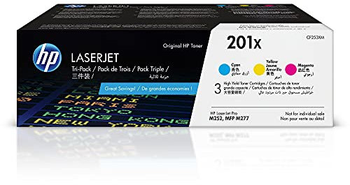 HP 201X Original LaserJet Tonerkartuschen Cyan/Magenta/Gelb mit hoher Reichweite (3er-Pack)