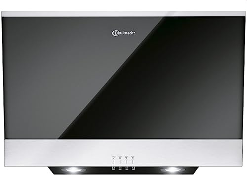 Bauknecht DBHVP 63 LM K - Cappa da parete per funzionamento di aspirazione e ricircolo/B/aspirazione perimetrale/vetro nero