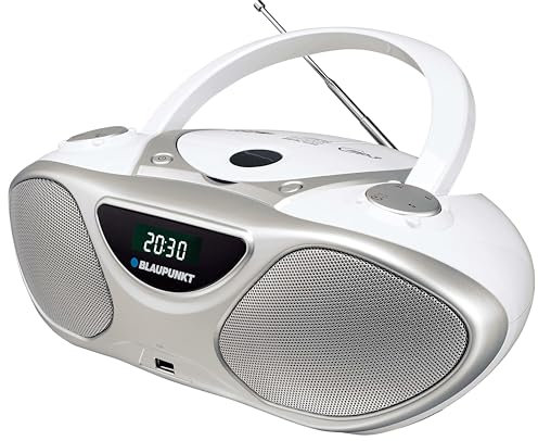 Blaupunkt BB14WH Boombox mit Radio/CD/MP3-Player/AUX (Weiß)