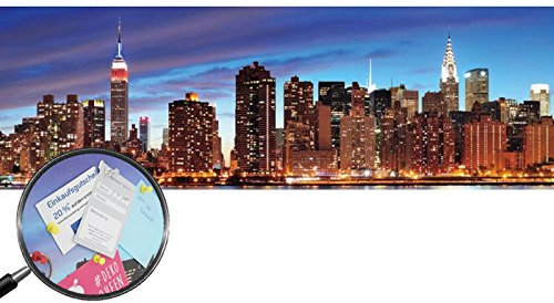 LED-Pinnwand, Pinboard Memoboard Leuchtbild, Timer - 120x40cm New York