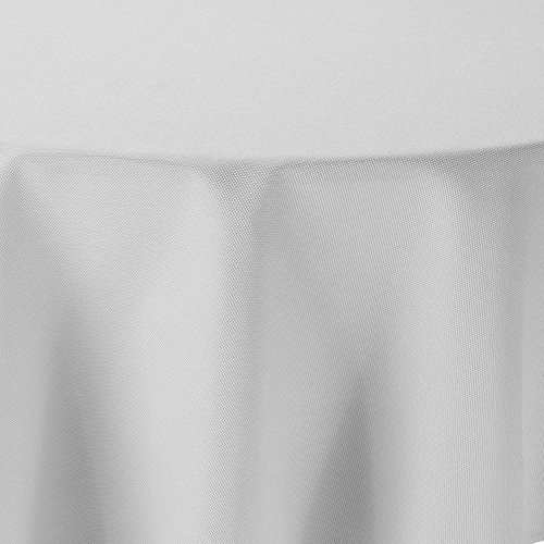 Tischdecke Leinen Optik Oval 135x180 cm Weiss