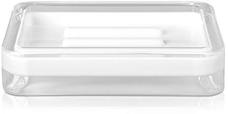 möve Linje tvålkopp 12 x 8,5 x 2,5 cm av akryl, vit