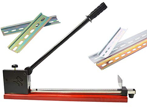 INTBUYING Manual Three Groove DIN Rail Cutter Professional Multi-use Guide Cutting Tool with Scale for Cutting Guide Rail