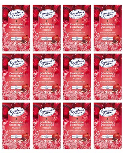 Dresdner Essenz Lot de 12 bains de soin à la grenade paradisiaque 12 x 60 g Additif de bain végétalien