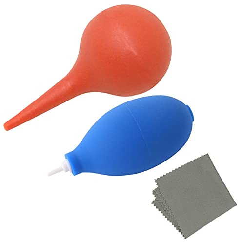 3Pcs Mini Rubber Squeeze Ball Pump Air Duster Cleaning Tool, Dust Cleaner Air Blower for Hearing Aids Computer Camera Lens Keyboard Watch Phone, Hand Bulb Ear Washing Squeeze Bulb