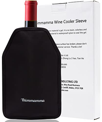 Wine Cooler Sleeve, Wine Bottle Gel Cooler Sleeve Freezer Chiller, Long Lasting Keep Wine Cool and Chill Sleeve for Prosecco Champagne Beer Wine Bottles