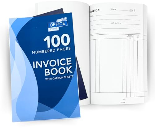 Invoice Book 100 Numbered Pages Green with Carbon Sheets Office Stationery for Business Office Recordkeeping