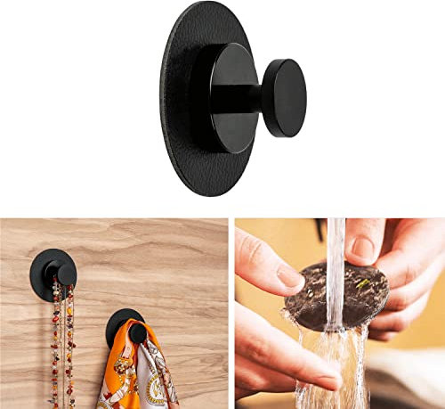 silwy® Magnet-Haken SPOT inkl. Metall-Pad 3M in 8 cm Black - eine Befestigungsmöglichkeit mit 4kg Zugkraft - vielseitig einsetzbar