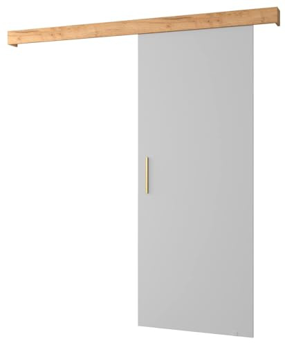 Schiebetür Komplettset - Schiebetürsystem Salwador 1 - Schiebetüren - Trennwände - Raumteiler - Innentüren, Tür 90 x 204 cm - Schiebetür Schiene - Zimmertür mit Schiebetür Griff - Saloontür