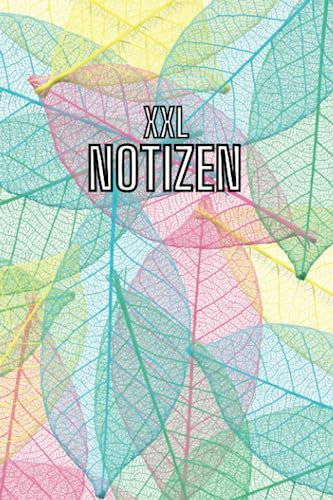 Notizbuch mit 400 Seiten XXL: Liniertes Extra Großes Notizbuch / Handliches A5 Format - Verwendbar als Haushaltsbuch, Schreibheft, Büro Planer, Studium Block und vieles mehr / Buntes Blätter Design