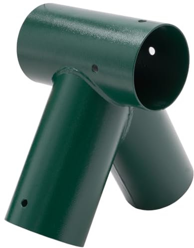 Connettore per altalena a 90°, diametro 100 mm, in lamiera d'acciaio verniciata a polvere, per altalena da giardino, forma triangolare a A, con fori di montaggio Ø 10 mm (verde 90°)