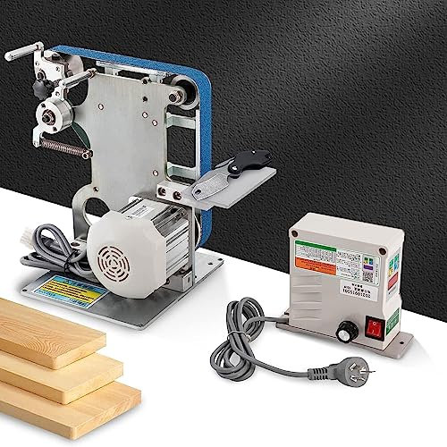 YEHOZZ 550W Belt Sander with Brushless Motor, 1x30 Inches Multifunctional Electric Bench Grinder Vertical Horizontal Polisher Sharpener Belt Machine, Household Brushless Belt Machine