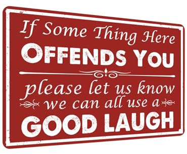 If something here offends you, let us know and we can all laugh heartily. Metal Logo Bar Dormitory Living Room Wall Decoration 20 x 30 cm (2348)