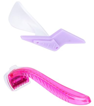 PAMINGONO Depiladora Íntima Mujer Maquinilla de Afeitar para Vello de Bikini, Recortadora Flexible de Silicona y Abs, Diseño Pequeño y Delicado para Cuidado sin Lesiones Color Aleatorio