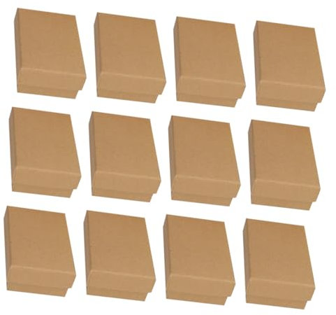 VALICLUD 24 Pièces Boîtes à Bijoux Papier Kraft Coffrets Emballage pour Bijoux Boîtes Cadeaux Rétro pour Ranger Boucles Oreilles et Pendentifs