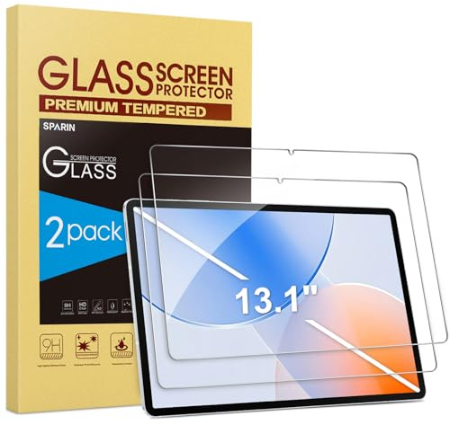 SPARIN 2 Pièces Protection d’écran Pour Samsung Galaxy Tab S10 FE+/FE Plus 13.1, Verre Trempé pour Galaxy Tab S10 FE Plus 2025, Vitre Protecteur Anti Rayures, 9H Dureté, Ultra-Clair