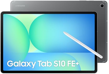 Samsung Galaxy Tab S10 FE+ 256GB, Tablet Android + S Pen, Galaxy AI, 8GB RAM, Pantalla de 13,1, Batería de Larga Duración, Gris, Garantía del Fabricante 3 Años + 1 Año Extra