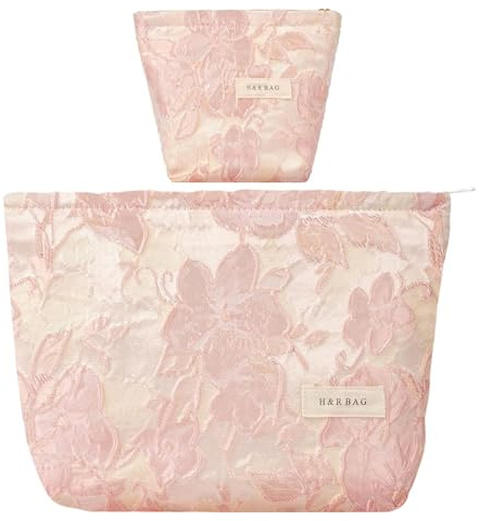 Aucuu Kosmetiktasche Kulturtasche, 2 PCS Make up Tasche, Kosmetiktasche Multifunktionaler, Reisen Kulturtasche, Kosmetiktaschenset, Kulturbeutel Schminktasche Organizer für Damen Mädchen