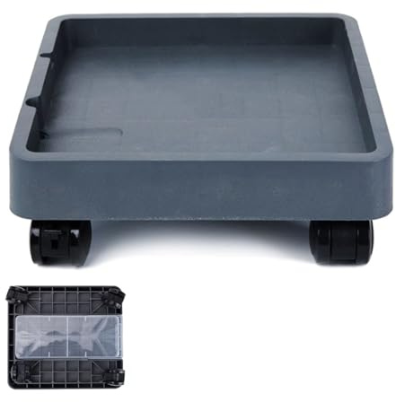 LXRHLIKG Bac à Eau, Bac de Vidange pour Plantes avec Bac de Récupération d'eau de Type Tiroir, pour Plantes avec Roue Universelle Freinée pour Intérieur et Extérieur(Gray,45cm/18in)