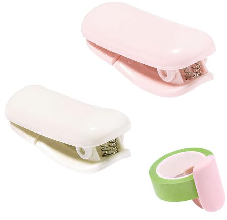 2 Pack Washi Tape Dispenser with Cutter, Mini Portable Tape Dispenser