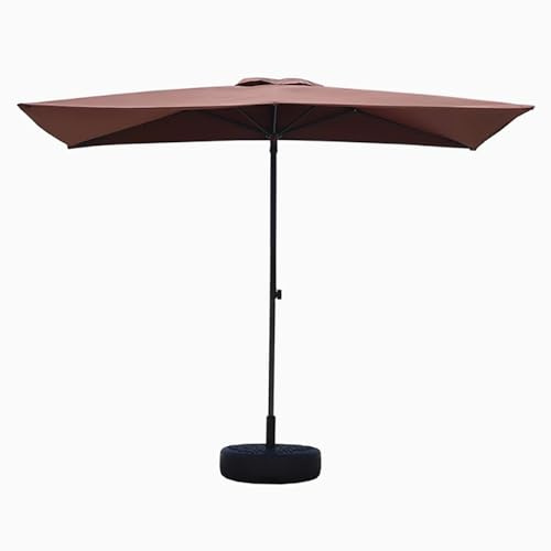 Ombrellone da terrazza rettangolare 2,4 x 1,2 m, regolabile, resistente ai raggi UV, per giardino, balcone, terrazza, portico e appartamento, perfetto per montaggio a parete