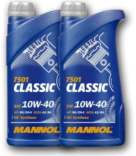 2x 1L Mannol ÖL Classic 10W-40 Motoröl passend für ACEA A3/B4 VW 505.00 502.00 MB 229.3 229.1