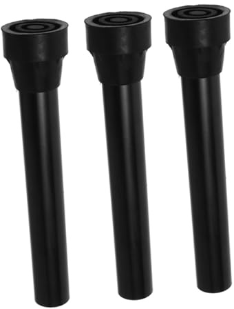 PRETYZOOM 3 Piezas Patas de Trampolín con Tapones de Goma Antideslizantes Acero Inoxidable Almohadillas de Reemplazo para Protección de Suelos Interiores
