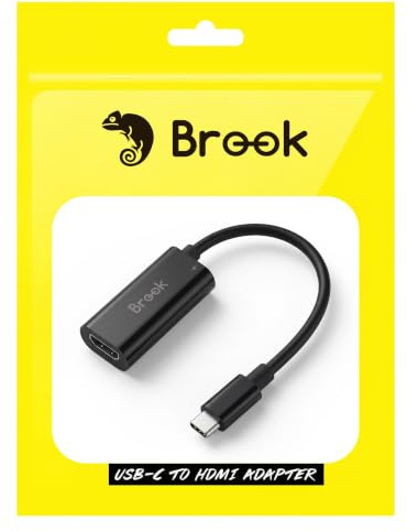 Brook USB-C auf HDMI Adapter 4K 60Hz mit 100W PD Ladung, USB Type-C zu HDMI Konverter für Switch und Switch 2, Steam Deck, ROG Ally, Laptop, Tablet & Monitor, Plug and Play