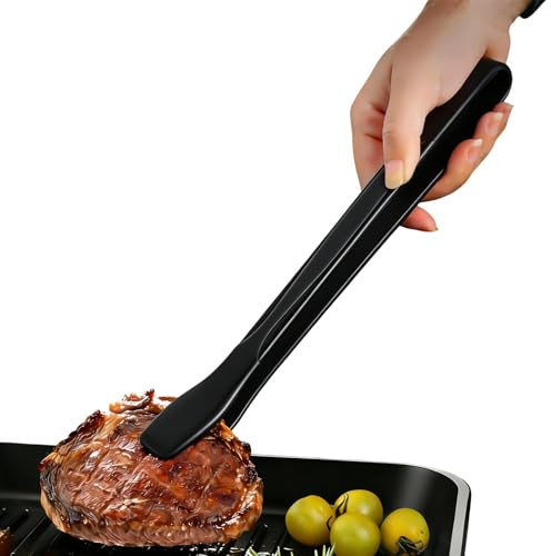 Silikon tänger för matlagning - Vidhäftningsfri värmetålig klämmande tång - Köksredskap för grillning,Sallad, stekning, kött, bacon, kyckling, bakning, hemkock