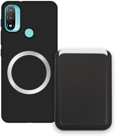 Sunrive Funda Cartera para Motorola Moto e40 con Tarjetero Magnético Desmontable, Estuche Porta Tarjetas con Soporte para Video, Funda Protectora Antigolpes con Cartera y Tarjetass – Negro