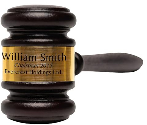 UIDMEN Set di martello da giudice e blocco tibetano, set di martello in legno, nome e testo incisi personalizzati, regalo per avvocati, presidenti, pensionamento, laurea, compleanno, regalo di Natale