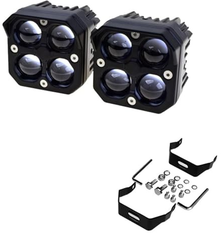 FOCKCPGEGV Faro Moto Faro da lavoro 80 W per moto LED Proiettore 3 pollici Fari di guida Fendinebbia per fari per Faretto