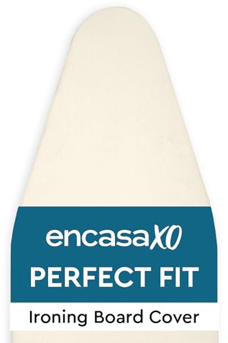 Encasa XO Funda Tabla de Planchar, Algodón Elástico 44x18 Natural