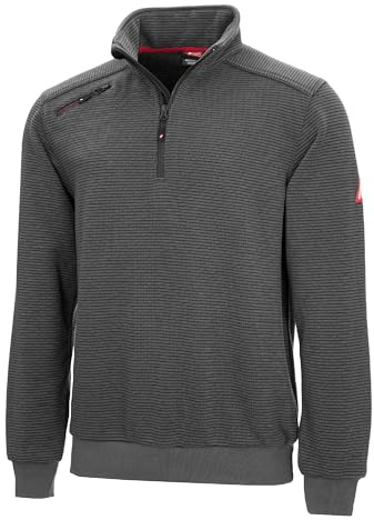 NITRAS Pull Homme avec Col à Fermeture Éclair - Sweat Hommes - Manches Longues - Idéal pour l’Hiver - il est Chaud - Confortable et Respirant