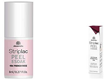 alessandro Striplac Peel or Soak French Rosé – LED-Nagellack in zartem Rosé für eine klassische French Maniküre – 1 x 8ml & Peel Or Soak Korrekturstift - Entfernen von Lackierfehlern, 1 Stück.