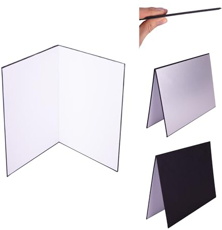 Lens-Aid 3-in-1 Falt-Reflektor fürs Fotostudio: Cardboard zum Aufhellen, Kontrast setzen und Ausleuchten in weiß, schwarz, Silber