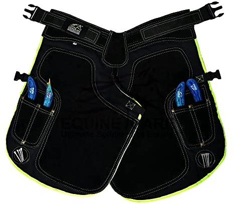 Equine Care Farrier Grembiuli Chaps 100% pelle scamosciata, fodera in rete traspirante, da donna, 59 cm
