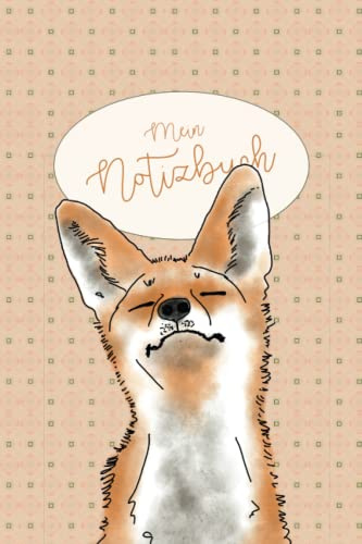Notizbuch Fuchs: liniert, A5, illustriertes Softcover mit Fuchs-Motiv, personalisierbar, mit 120 Seiten für Notizen