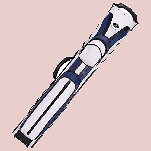 YBXZ Pool Queue Tasche 4 Löcher Billard Stick Tragetasche 6 Löcher Oval Queuekoffer Für 1/2 3/4 Snooker Billard Stick Rod, Stoßfest, Tragbare (Color : White-6 Holes)