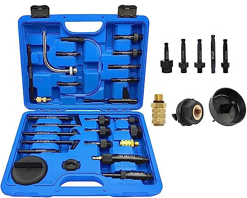 MOTOCOCHE 27tlg ATF-Adapter-Set Öleinfüller Adapter - Getriebeöl Einfülladapter Befüllgerät Automatikgetriebe Ölpumpenadapter Kompatibel mit BMW, Ford, VW usw.
