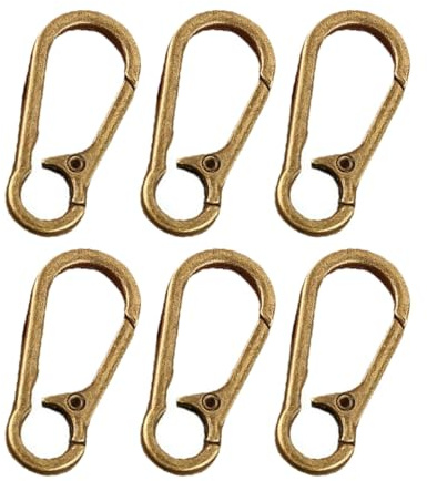 Baoblaze Vintage Bronze Oval Karabiner, Frühling Karabinerhaken Clip Set, Karabinerhaken Hohe Belastbarkeit, Metall Oval Druckknopf Schnalle für Hundeleine Rucksack Schlüsselbund