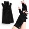 SULPO Arthrose Handschuhe - Fingerlose Handschuhe für Damen und Herren - Schwarz - M