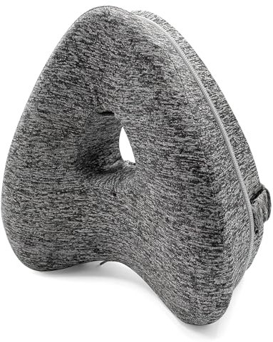 DAWRIS Knee Pillow, Smooth Spine Alignment Pillow Knee Pillow for Hip Pain Relief, Knee Support Pillow Hip Pillow for Side Sleeping, Knee Pillow for Sleeping Knee Cushion for Sleeping on Side (Grey)
